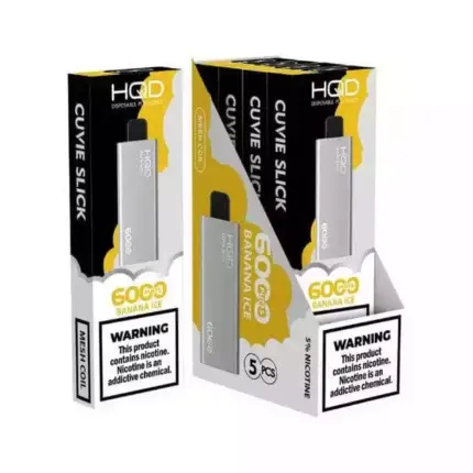 Factory Direct HQD Cuvie Slick 6000 Puffs Banana Ice Free Shipping Australia 6000 Puffs Vape (4)