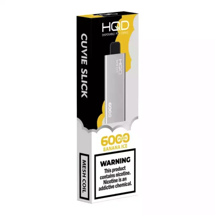 Factory Direct HQD Cuvie Slick 6000 Puffs Banana Ice Free Shipping Australia 6000 Puffs Vape (5)