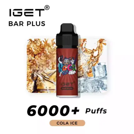 IGET Bar Plus Cola Ice 6000 Puffs E Cig Retail Online Store Disposable Vape KitRetail With 5% Nicotine (2)