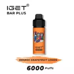 IGET Bar Plus Orange Grapefruit Lemon New Pre-Filled 6000 Puffs Vape Pen (3)