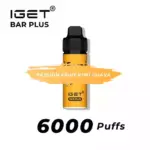 IGET Bar Plus Passion Fruit Kiwi Guava 6000 Puffs Latest 2025 Hot Selling 5% Nicotine Vape Pen (4)