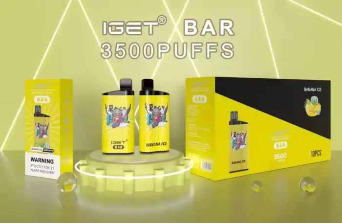 Iget Bar 3500 Puffs Banana Ice Retail Ready 5% Nicotine Disposable Vape Pen In Stock (1)