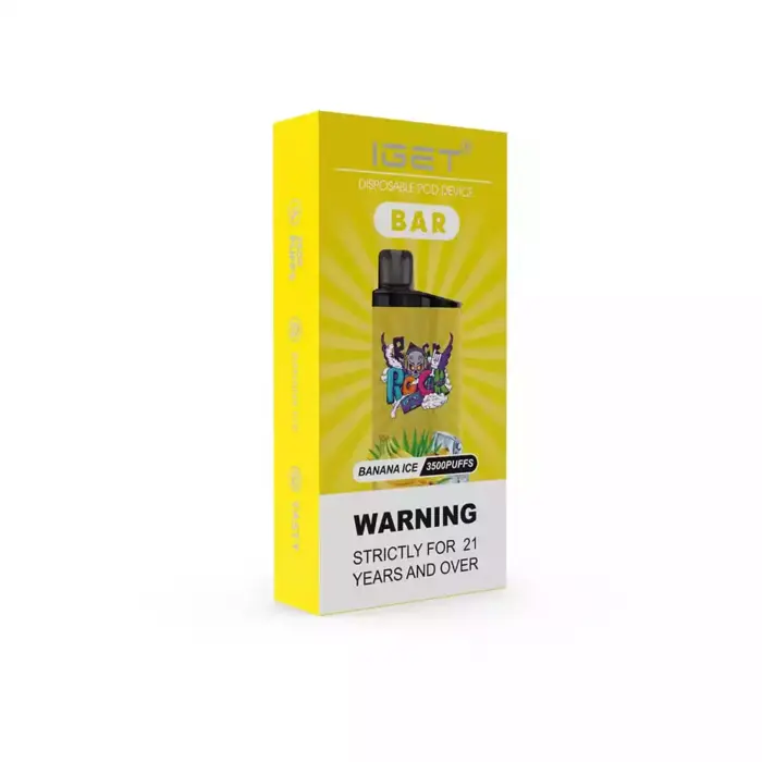 Iget Bar 3500 Puffs Banana Ice Retail Ready 5% Nicotine Disposable Vape Pen In Stock (3)