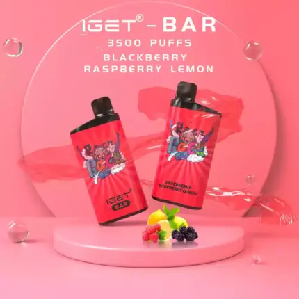 Iget Bar 3500 Puffs Blackberry Raspberry Lemon Great Taste In Stock Disposable Vape Pen (5)