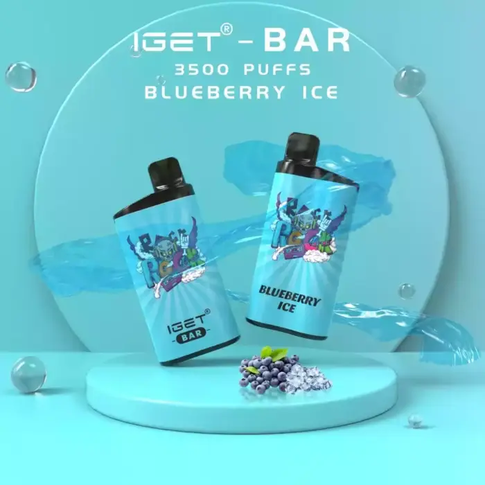 Iget Bar 3500 Puffs Blueberry Ice 12ml Retail Ready Disposable Vape Pen In Stock (6)