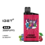 Iget Bar 3500 Puffs Cherry Blueberry High Quality Hot Sale Disposable Vape Pen (1)