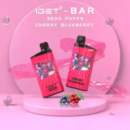 Iget Bar 3500 Puffs Cherry Blueberry High Quality Hot Sale Disposable Vape Pen (2)