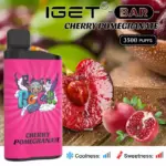 Iget Bar 3500 Puffs Cherry Pomegranate Hot Sale 2025 Disposable Vape Pen In Stock (5)