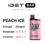 Iget Bar 3500 Puffs Peach Ice Factory Direct Sales Disposable Vape Pen In Stock (1)