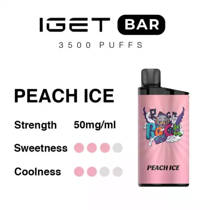 Iget Bar 3500 Puffs Peach Ice Factory Direct Sales Disposable Vape Pen In Stock (1)