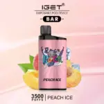 Iget Bar 3500 Puffs Peach Ice Factory Direct Sales Disposable Vape Pen In Stock (4)