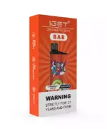 Iget Bar 3500 Puffs Strawberry Kiwi Ice 5% Nicotine Perfect Product Disposable Vape Pen In Stock (3)